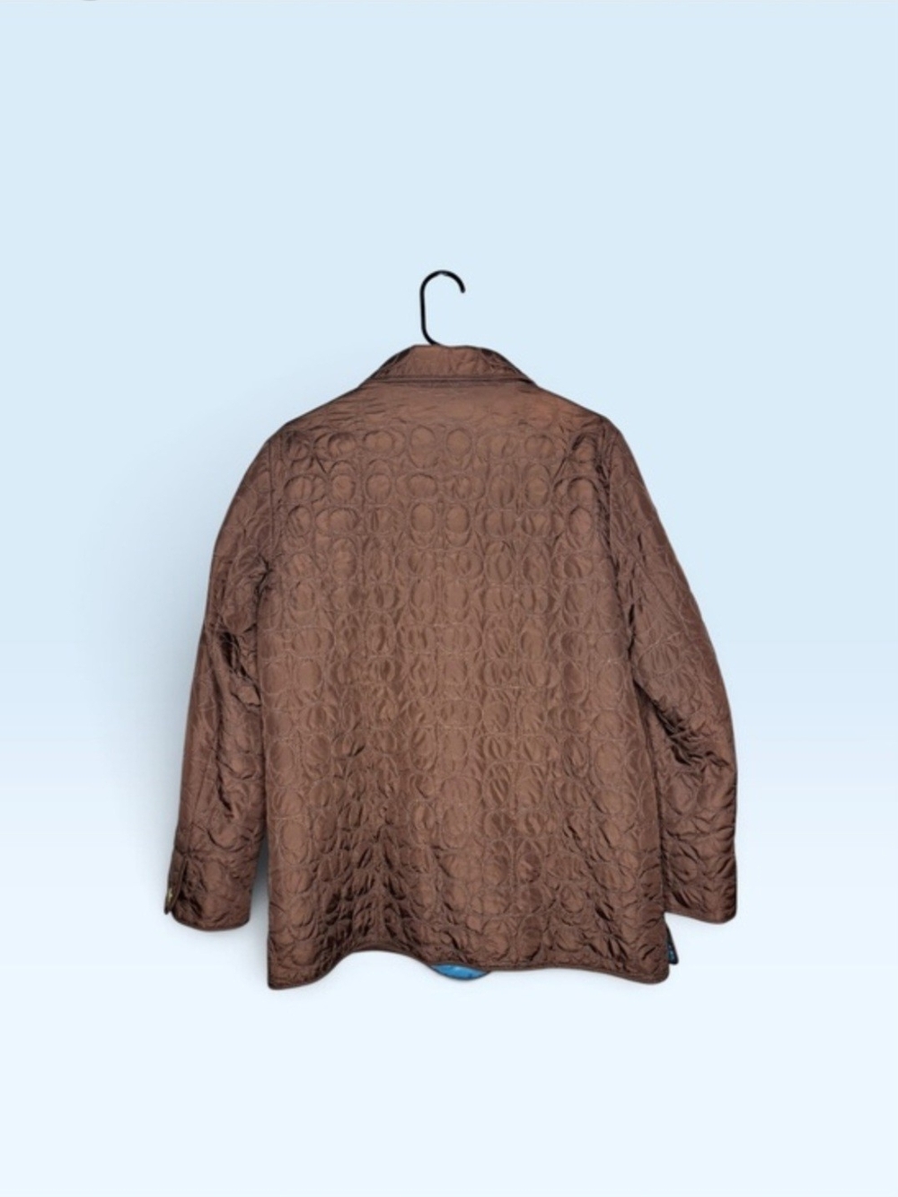 Coach Signature C Brown Quilted Snap-Front Jacket - Like New - Picture 5 of 7